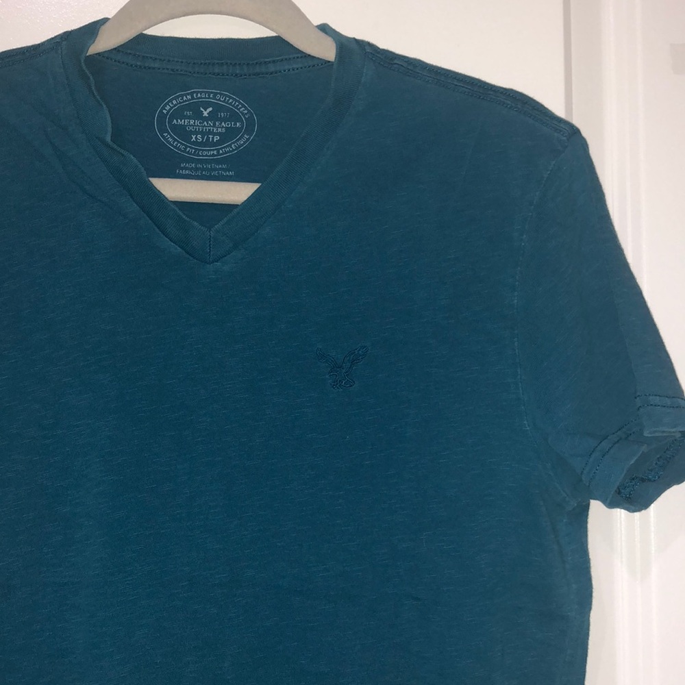 AEO Blue ATHLETIC FIT TSHIRT - Picture 3 of 6